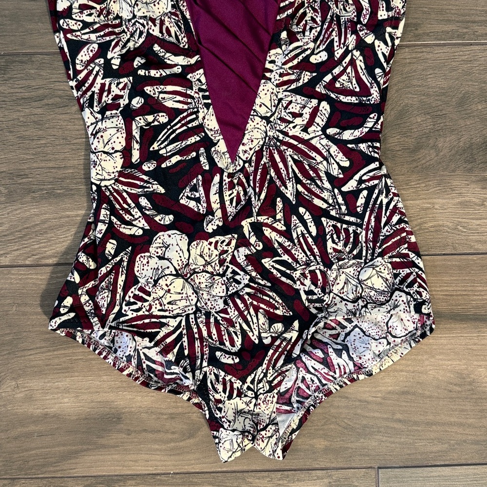 Vintage 1970s Women's One Piece Swimsuit‎ Boho Batik DEWEESE California Size 10 - Picture 5 of 16